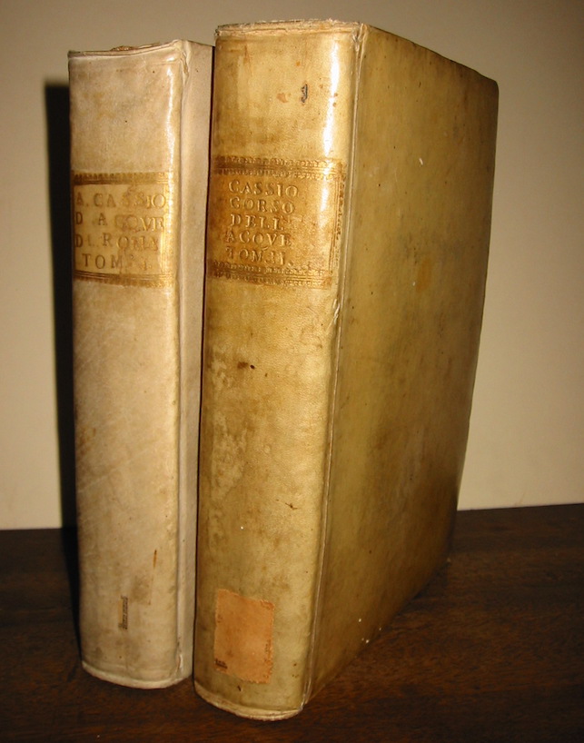 Alberto Cassio Corso dell'acque antiche portate da lontane contrade fuori e dentro Roma sopra XIV. acquidotti e delle moderne, e in essa nascenti coll'Illustrazione di molte Antichità  che la stessa Città  decoravano, da passati scrittori et antiquari non conosciute... Parte prima 1756 in Roma nella Stamperia Giannini in piazza Capranica